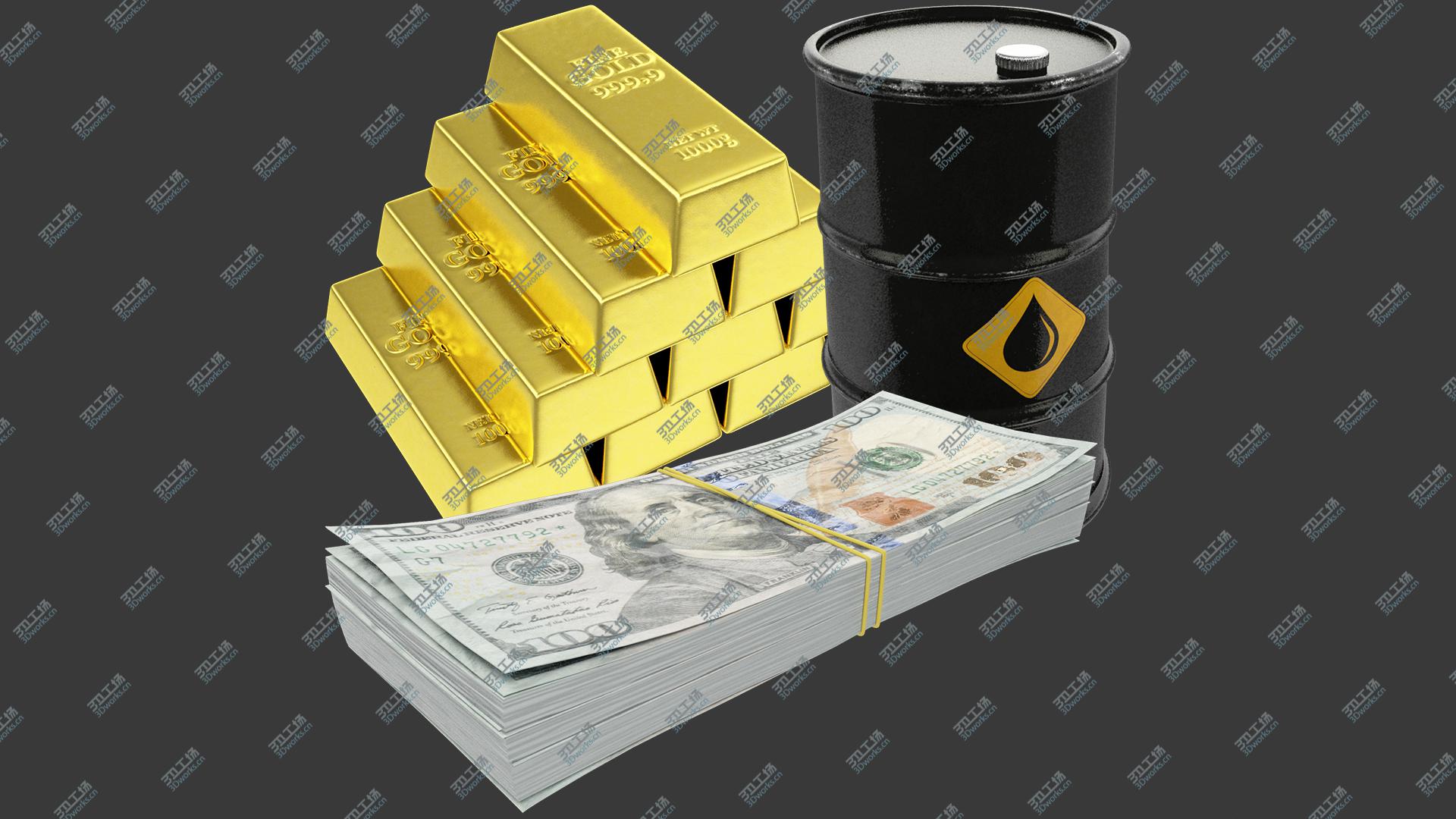 images/goods_img/202105073/Gold and Money and Oil Barrel Collection V3 3D model/3.jpg